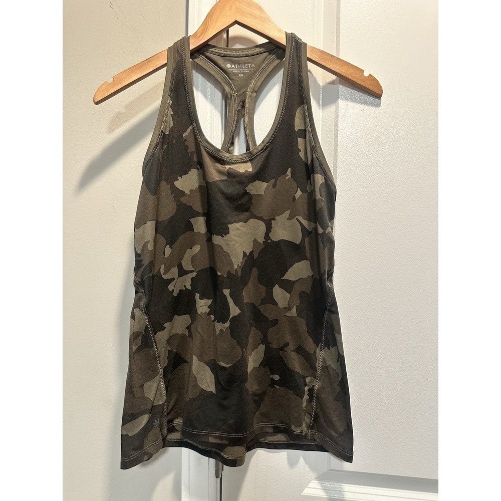 Athleta Green‎ Camo Tank XS